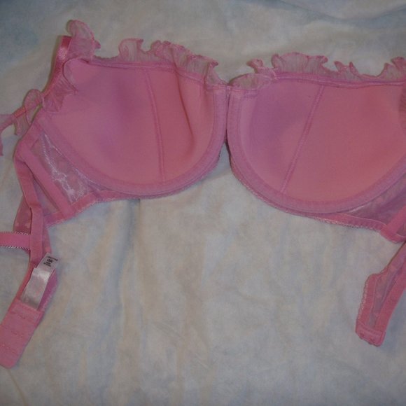 Vtg NEW Victoria's Secret Angels Pink Ruffled Heart Balconet, 36D - Picture 10 of 10